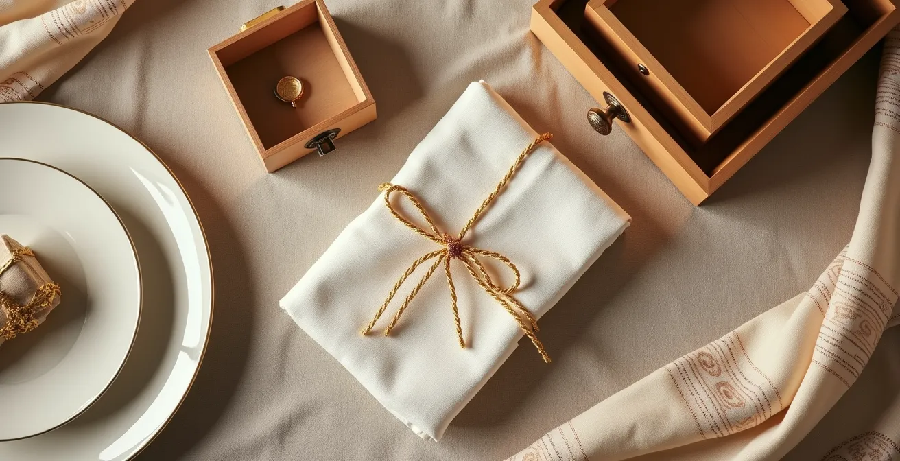 Mise en scène photographique de cadeaux raffinés et personnalisés, incarnant l'essence de l'amour familial intergénérationnel lors des fêtes de fin d'année